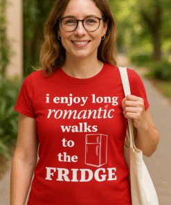i enjoy long romantic walks to the FRIDGE - Camiseta