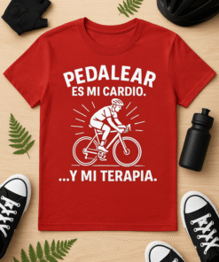 Camiseta Pedalear es mi cardio... y mi terapia