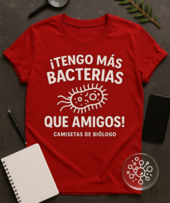 Camiseta "Tengo más bacterias que amigos"