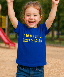 I love my little sister (nombre personalizable) - Camiseta infantil