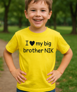 I love my big brother (nombre personalizable) - Camiseta