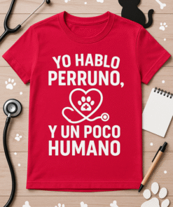 Camiseta Yo hablo perruno, miau y un poco humano