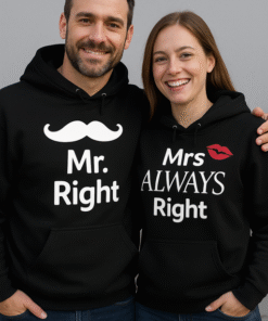 Mr. Right & Mrs ALWAYS Right - Pack de 2 sudaderas con capucha