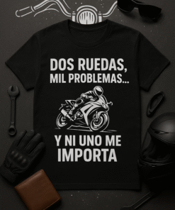 Camiseta Dos Ruedas, Mil Problemas y Ni Uno Me Importa