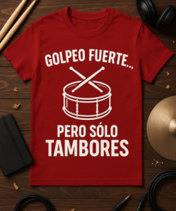 Camiseta Golpeo fuerte… pero sólo tambores