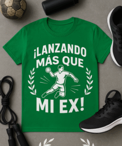 Camiseta Lanzando más que mi ex – Humor deportivo unisex