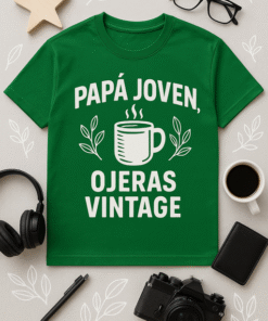 Camiseta Papá joven, ojeras vintage