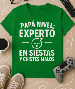 Papá Nivel: Experto en Siestas y Chistes Malos - Camiseta Divertida