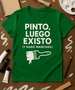 Camiseta: Pinto, luego existo (y hago manchas)