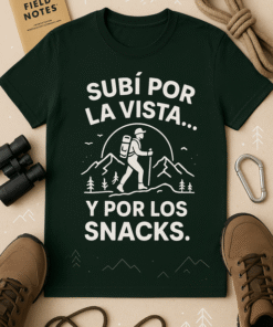 Camiseta Subí por la vista... y por los snacks.