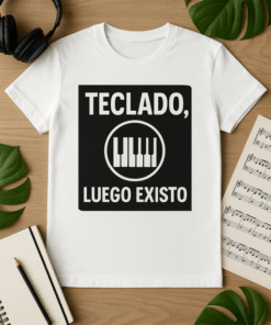 Camiseta Teclado, luego existo