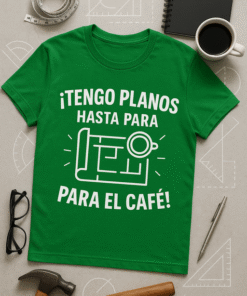 Camiseta Tengo planos hasta para el café – humor para planificadores