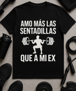 Camiseta Amo más las sentadillas que a mi ex