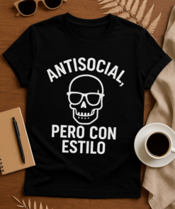 Camiseta Antisocial, pero con estilo (Unisex Premium)