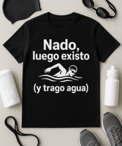 Camiseta Nado, Luego Existo (y Trago Agua)