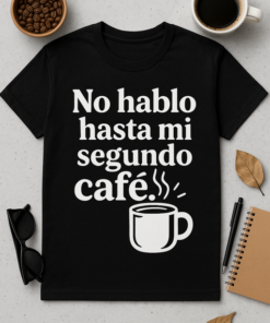 Camiseta No hablo hasta mi segundo café