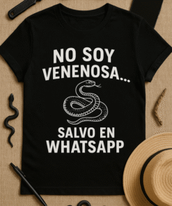 Camiseta No soy venenosa... salvo en WhatsApp