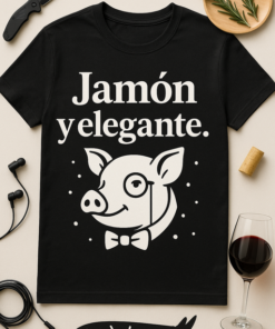 Camiseta unisex "Jamón y elegante"
