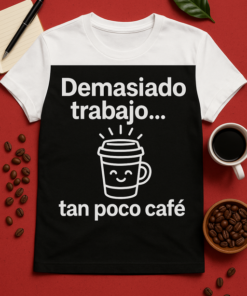 Camiseta Demasiado trabajo... tan poco café ☕