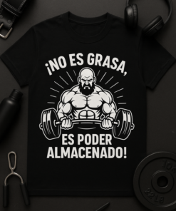 Camiseta No es grasa, es poder almacenado - Humor Fitness Unisex
