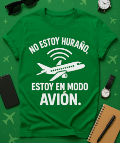Camiseta No estoy huraño, estoy en modo avión