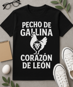 Camiseta Pecho de Gallina, Corazón de León
