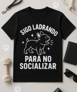 Camiseta Unisex Sigo ladrando para no socializar
