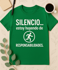 Camiseta Silencio... estoy huyendo de responsabilidades