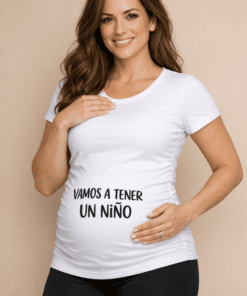 Camiseta premamá “Vamos a tener un niño”