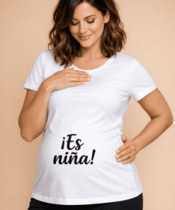 Camiseta premamá «¡Es niña!»