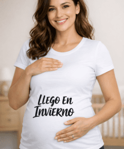 Camiseta premamá «Llego en invierno»