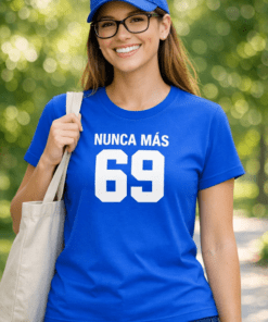 Camiseta divertida “NUNCA MÁS 69”