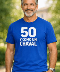 Camiseta divertida 50 y como un chaval