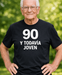 Camiseta divertida 90 y todavía joven