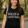 Camiseta divertida Dolce y cafetana, regalo de cumpleaños para amante del café y el humor