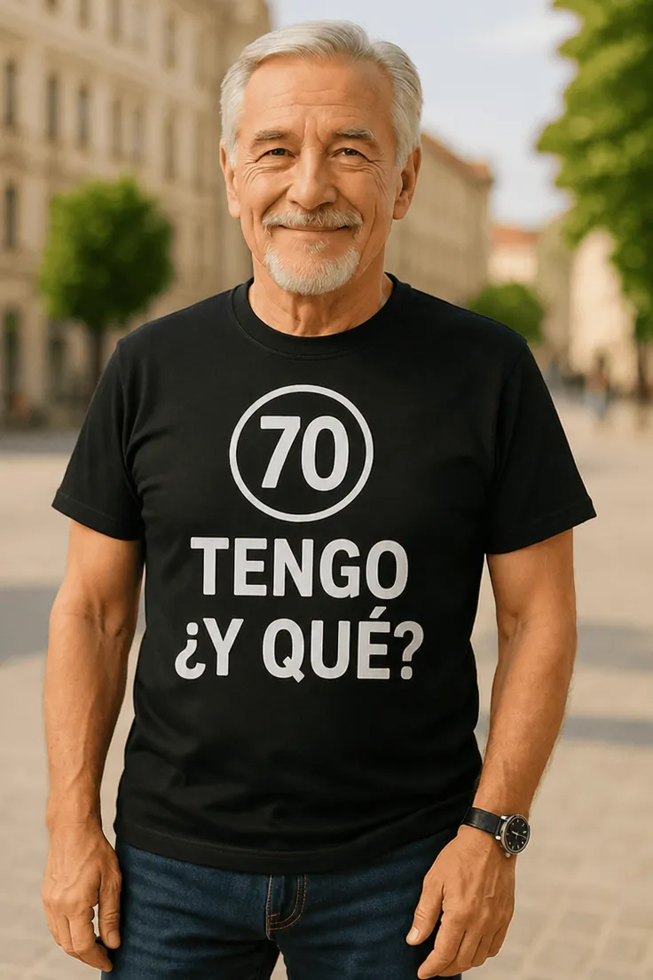 Camiseta divertida Tengo 70 y qué para regalo de cumpleaños de 70 años