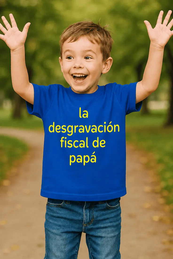 Camiseta infantil Desgravación fiscal de papá como regalo de cumpleaños con humor familiar