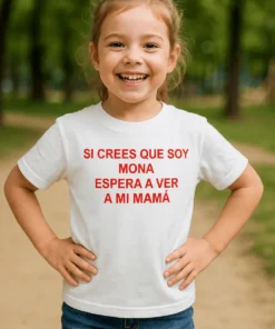 Camiseta infantil espera a ver a mamá como regalo de cumpleaños con mensaje divertido sobre mamá