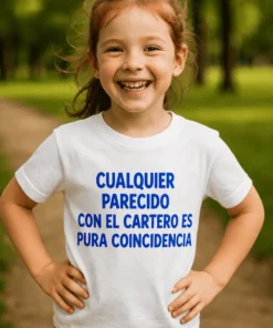 Camiseta infantil parecido con el cartero como regalo de cumpleaños para familias con humor