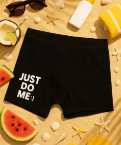 Bóxer divertido Just do me con diseño humorístico y texto JUST DO ME:) +