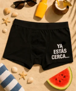 Bóxer divertido Ya estás cerca con el texto YA ESTÁS CERCA....
