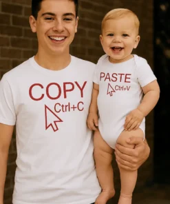 Body de bebé Copiar y pegar con diseño divertido COPY Ctrl+C PASTE Actr Ctrl+V