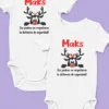 Body de bebé distancia segura con nombre personalizado con diseño divertido para regalo original
