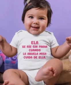 Body de bebé Se ríe sin parar con nombre personalizado con divertido diseño para regalo