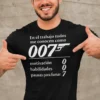Camiseta divertida 007 del trabajo con diseño humorístico de oficina y texto 007 para regalar