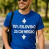 Camiseta divertida 75 por ciento 25 cm como regalo de cumpleaños con mensaje humorístico