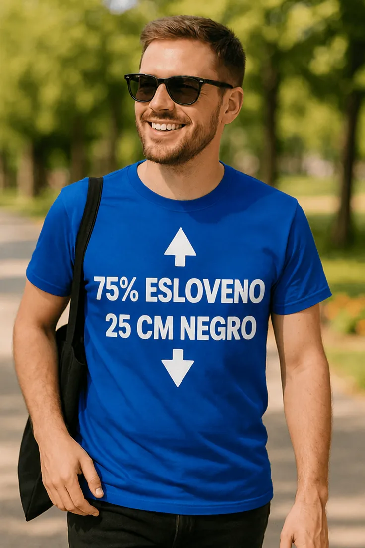 Camiseta divertida 75 por ciento 25 cm como regalo de cumpleaños con mensaje humorístico