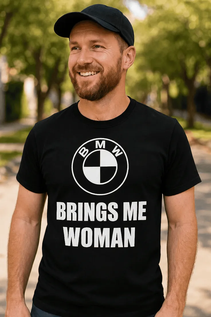 Camiseta divertida Bmw atrae mujeres como regalo de cumpleaños para fan del motor y el humor