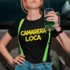 Camiseta divertida Camarera loca con diseño humorístico y texto CAMARERA LOCA