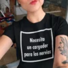 Camiseta divertida Cargador para los nervios con diseño humorístico para regalo